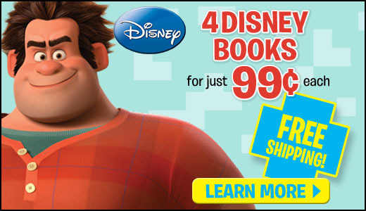 saveology daily deal - 4 Disney Books for .99¢ Each with Free Shipping ($31.96 Value)