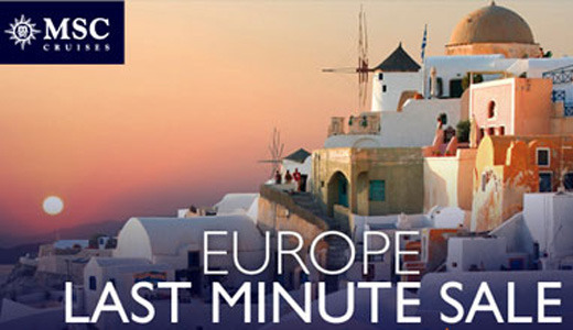saveology daily deal - EUROPE LAST MINUTE SALE - Select European Cruises on MSC from $369.00 per person plus taxes