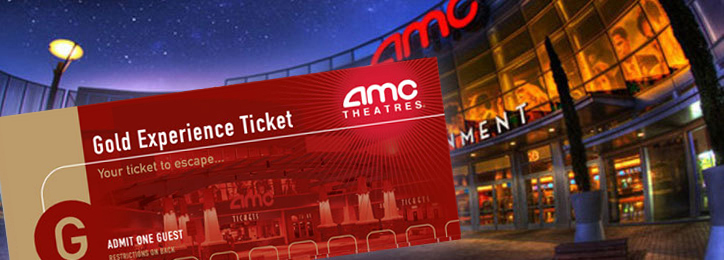  2 AMC Gold Experience Movie Tickets